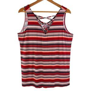 NWT MAURICES Striped V Neck Sleeveless Top Size X-Large